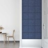 Panneaux muraux 12 pcs Bleu 30x30 cm Tissu 1,08 m² 