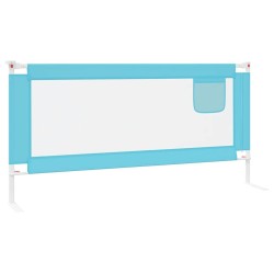 Barrière de sécurité de lit d'enfant Bleu 190x25 cm Tissu 