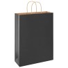 Sacs en papier 50 pcs avec poignées noir 32x12x42 cm 