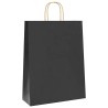 Sacs en papier 50 pcs avec poignées noir 32x12x42 cm 