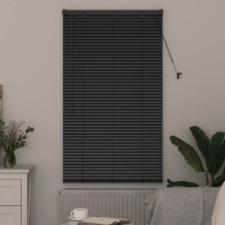Store de Fenêtre avec des rideaux Autre Noir 80 x 175 cm Aluminium 