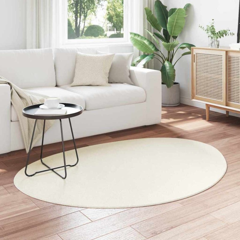 Tapis Crème 100 x 200 cm Polyester 
