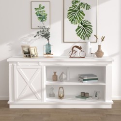 Kit mini de porte d'armoire coulissante Acier au carbone Blanc 