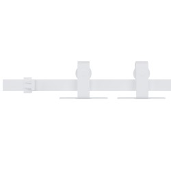Kit mini de porte d'armoire coulissante Acier au carbone Blanc 