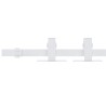 Kit mini de porte d'armoire coulissante Acier au carbone Blanc 