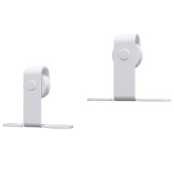 Kit mini de porte d'armoire coulissante Acier au carbone Blanc 