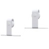 Kit mini de porte d'armoire coulissante Acier au carbone Blanc 