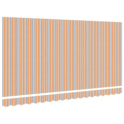 Tissu de remplacement pour auvent 4x2 m à rayures multicolores 