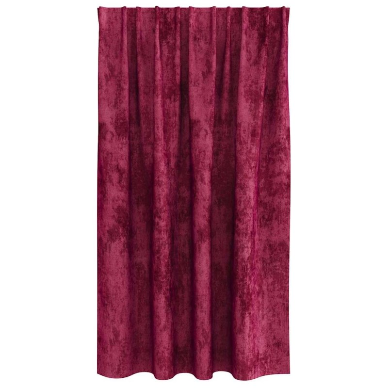 Rideaux en velours 2 pcs avec œillets, rouge vin, 140 x 140 cm 