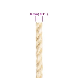 Corde 100 % sisal 8 mm 25 m 