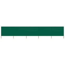 Paravent 5 panneaux Tissu 600 x 80 cm Vert 