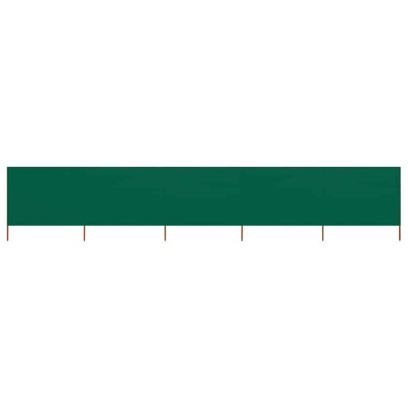Paravent 5 panneaux Tissu 600 x 80 cm Vert 