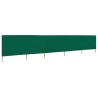 Paravent 5 panneaux Tissu 600 x 80 cm Vert 
