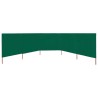 Paravent 5 panneaux Tissu 600 x 80 cm Vert 