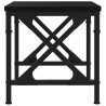Support d'imprimante noir 40x30x31 cm bois d'ingénierie 