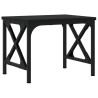 Support d'imprimante noir 40x30x31 cm bois d'ingénierie 