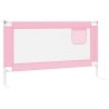 Barrière de sécurité de lit d'enfant Rose 140x25 cm Tissu 