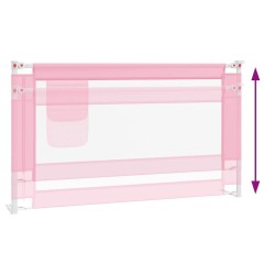 Barrière de sécurité de lit d'enfant Rose 140x25 cm Tissu 