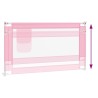 Barrière de sécurité de lit d'enfant Rose 140x25 cm Tissu 