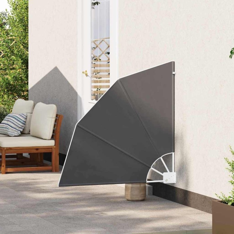 Écran de confidentialité pour balcon Noir 115 x 115 cm tissu 