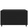 Table basse de jardin Carré Noir 50x50x30 cm Résine tressée 