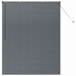 Store de Fenêtre Gris foncé 80 x 130 cm Aluminium 