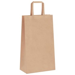 Sacs en papier 250 pcs avec poignées marron 21x11x36 cm 