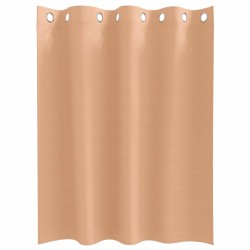 Rideaux 2 pcs Marron clair 140 x 140 cm Polyester 
