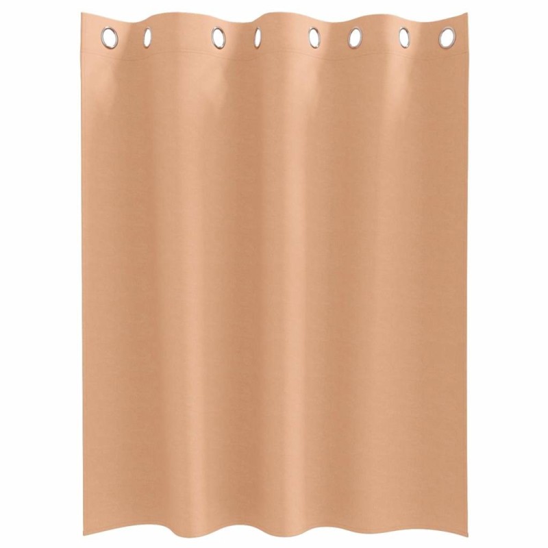 Rideaux 2 pcs Marron clair 140 x 140 cm Polyester 