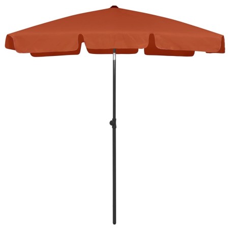 Parasol de plage terre cuite 180x120 cm 