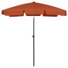 Parasol de plage terre cuite 180x120 cm 