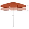 Parasol de plage terre cuite 180x120 cm 