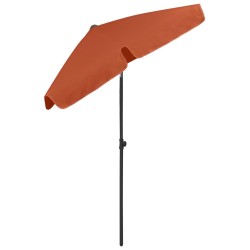 Parasol de plage terre cuite 180x120 cm 