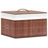 Boîtes de rangement en bambou 4 pcs Marron 