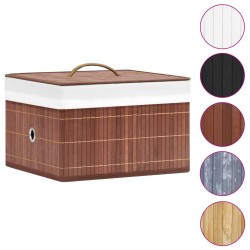 Boîtes de rangement en bambou 4 pcs Marron 