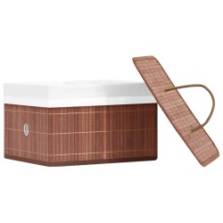 Boîtes de rangement en bambou 4 pcs Marron 