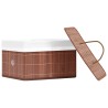Boîtes de rangement en bambou 4 pcs Marron 