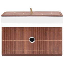 Boîtes de rangement en bambou 4 pcs Marron 