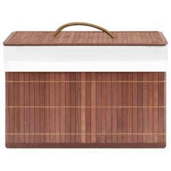 Boîtes de rangement en bambou 4 pcs Marron 