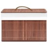 Boîtes de rangement en bambou 4 pcs Marron 