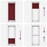 Store plissé rouge bordeaux 80x200 cm largeur du tissu 79,4 cm 