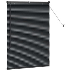 Store de Fenêtre avec des rideaux Autre Noir 80 x 130 cm Aluminium 