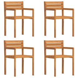 Chaises de jardin 4 pièces 50x53x80 cm Bois massif Acacia 