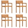 Chaises de jardin 4 pièces 50x53x80 cm Bois massif Acacia 