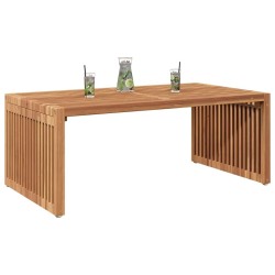Table d'appoint de jardin 90x49.7x36 cm Bois massif Teck 