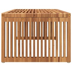 Table d'appoint de jardin 90x49.7x36 cm Bois massif Teck 
