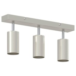Projecteur de plafond 3 voies réglable en nickel brossé GU10 