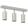 Projecteur de plafond 3 voies réglable en nickel brossé GU10 