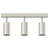 Projecteur de plafond 3 voies réglable en nickel brossé GU10 