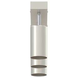 Projecteur de plafond 3 voies réglable en nickel brossé GU10 